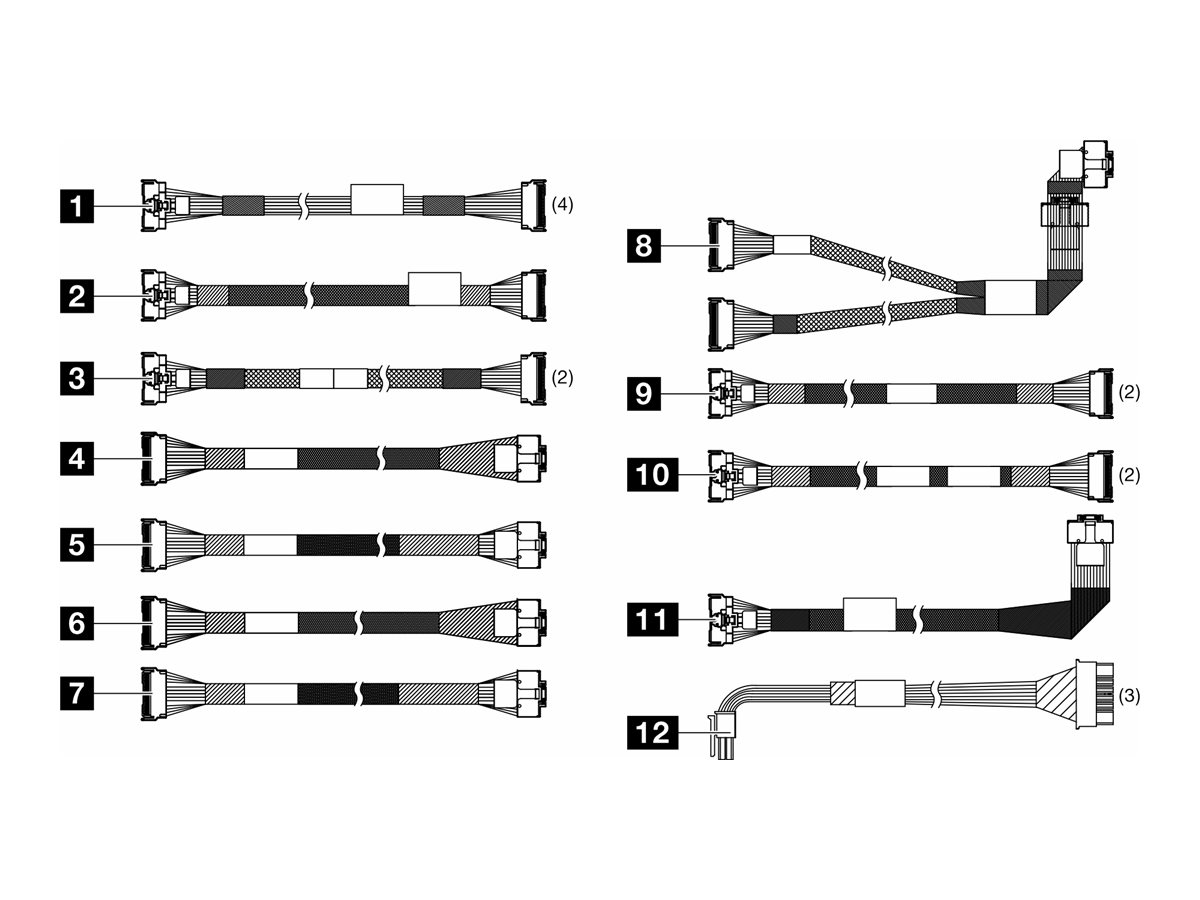 Lenovo Speicherkabelkit - für 24 x 2,5" Chassis