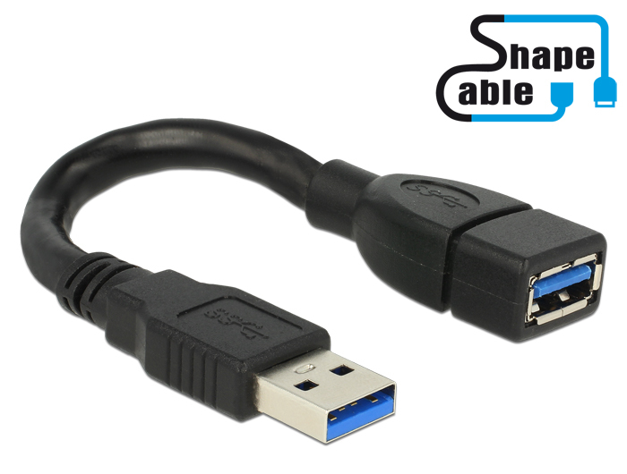 Delock ShapeCable - USB-Verlängerungskabel - USB Typ A (W), Ansicht 3