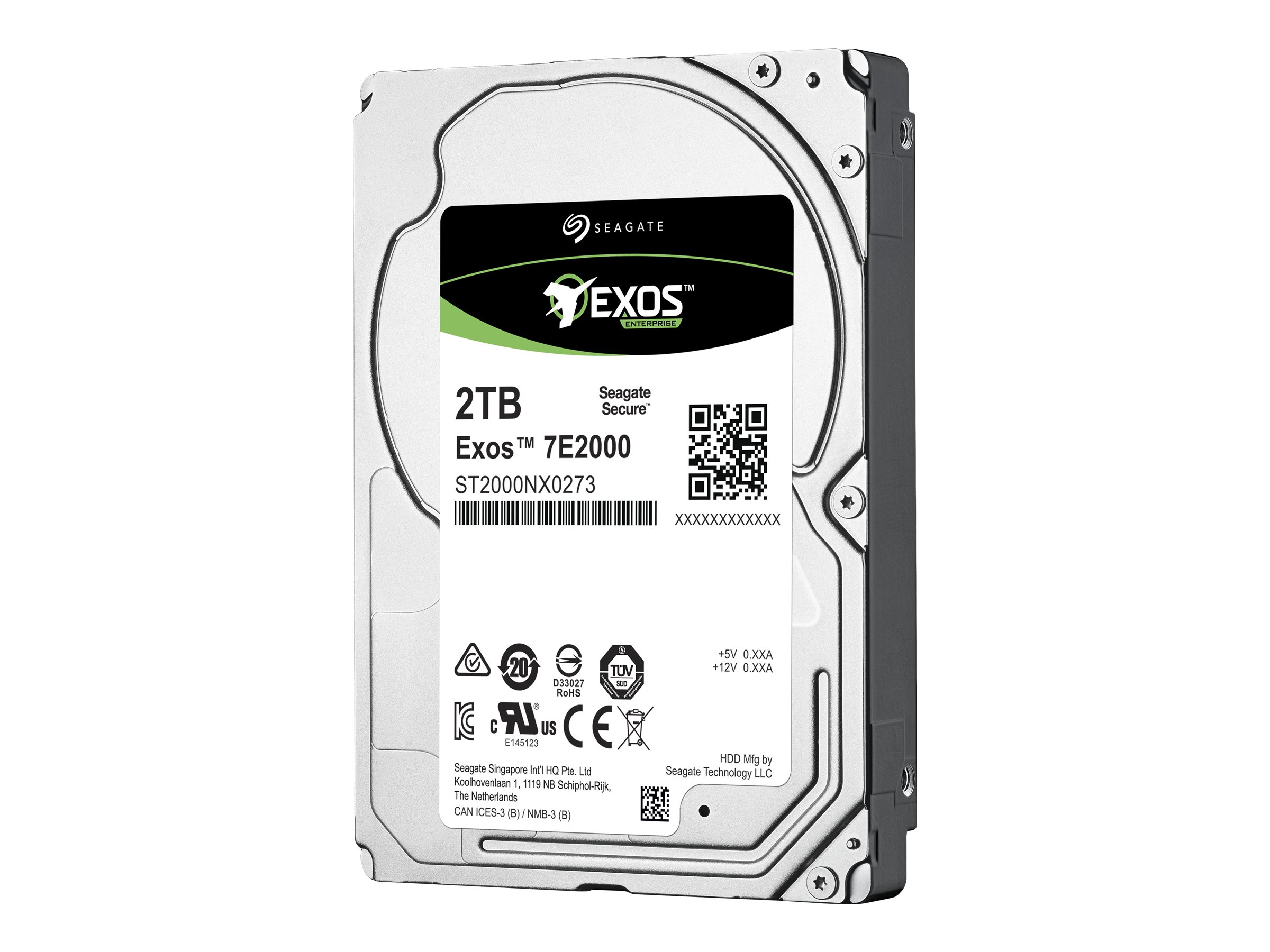 Seagate Exos 7E2000 ST2000NX0273 - Festplatte - 2 TB - intern - 2.5 SFF (6.4 cm SFF)