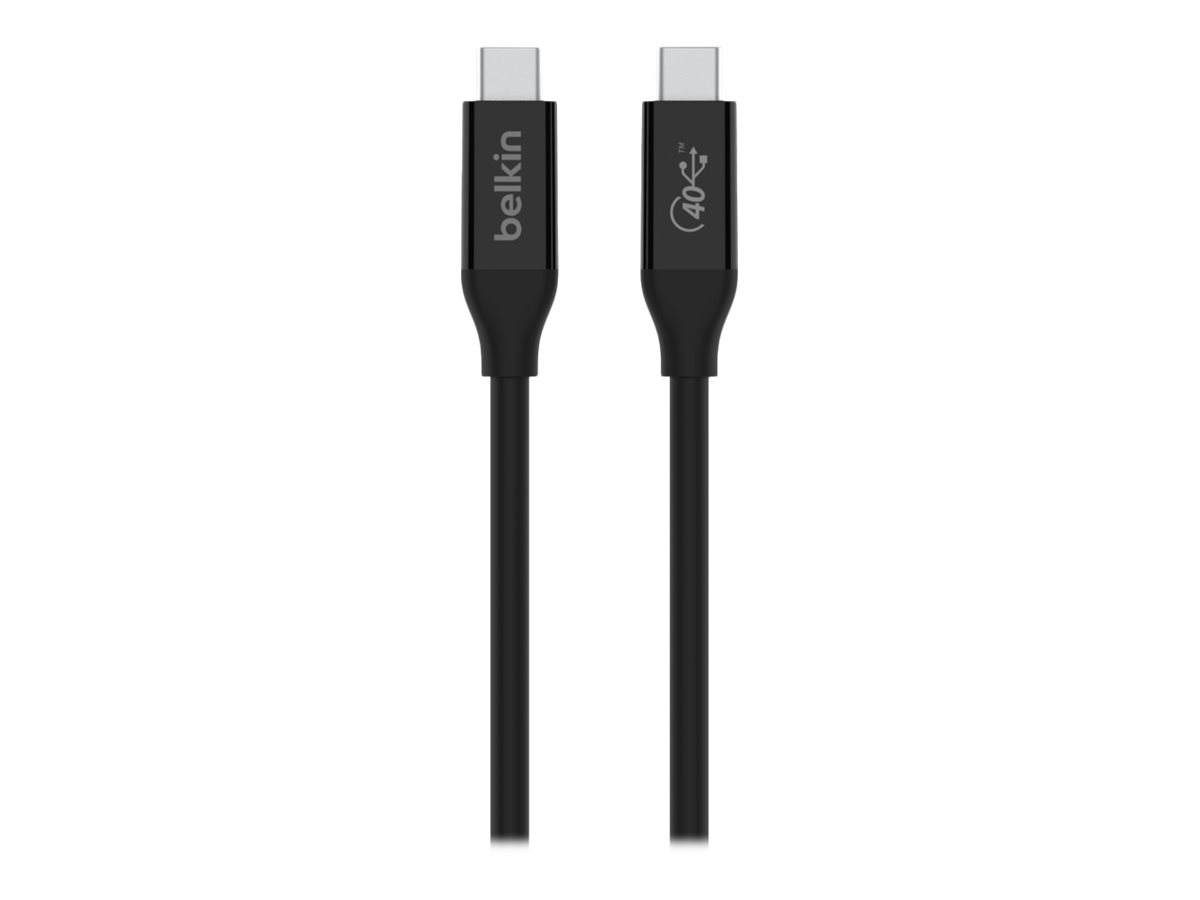 Belkin CONNECT - USB-Kabel - 24 pin USB-C (M) zu 24 pin USB-C (M) - USB 2.0 / USB 3.2 / USB4 / Thunderbolt 3 - 80 cm - USB-Stromversorgung (100 W)