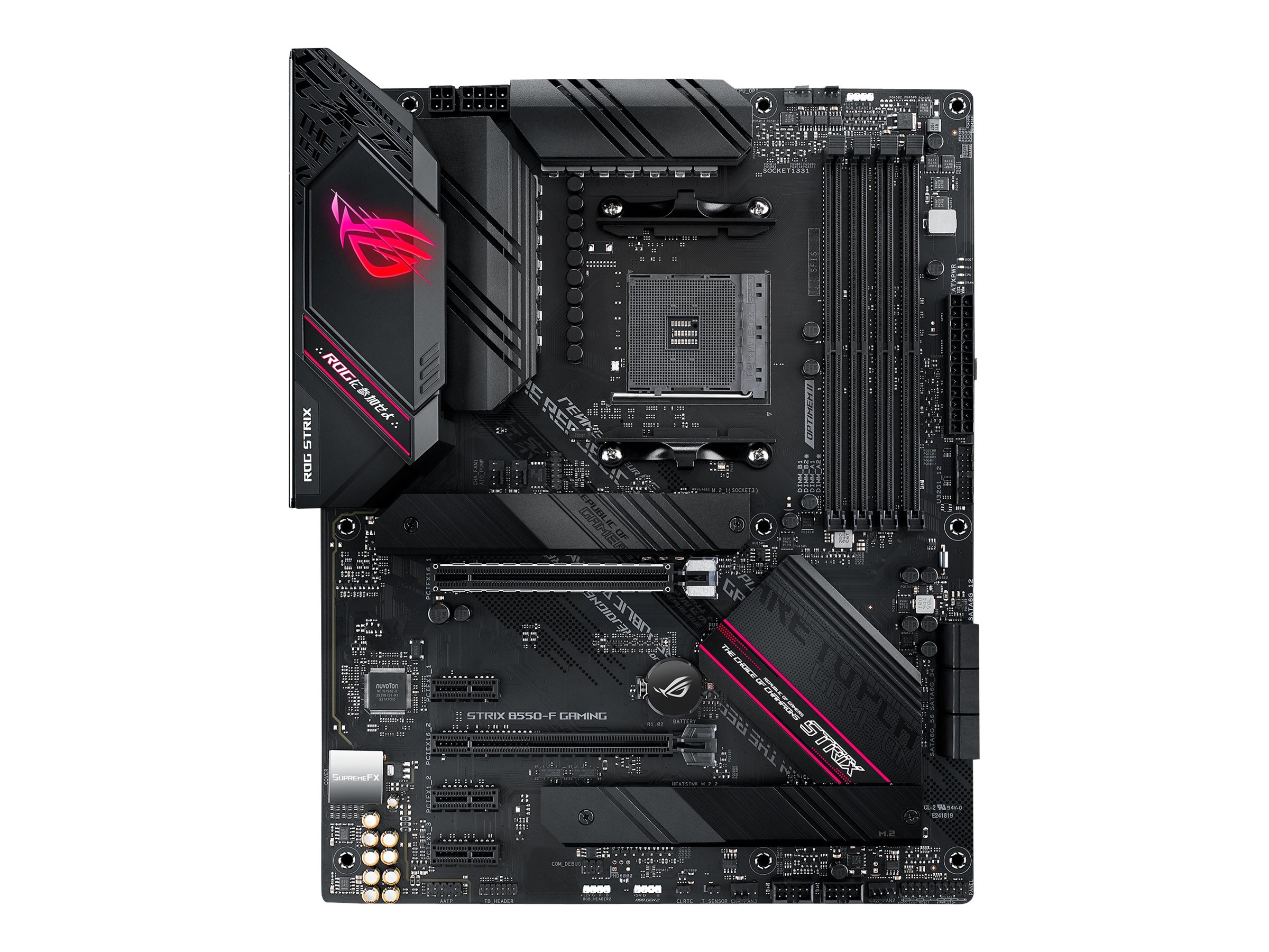 ASUS ROG STRIX B550-F GAMING - Motherboard - ATX - Socket AM4 - AMD B550 - USB-C Gen2, USB 3.2 Gen 1, USB 3.2 Gen 2 - 2.