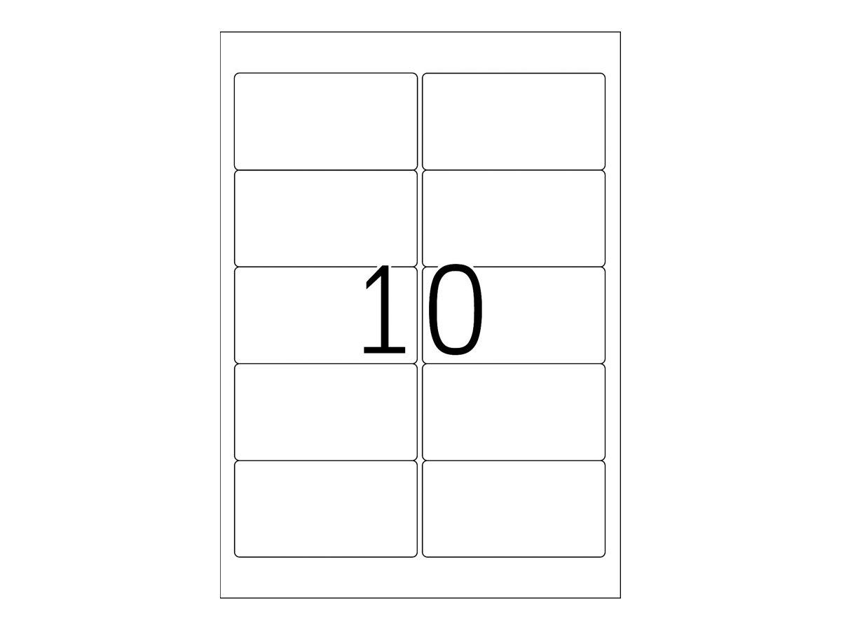 HERMA Premium - Papier - matt - permanent selbstklebend - weiß - 96 x 50.8 mm 1000 Etikett(en) (100 Bogen x 10)