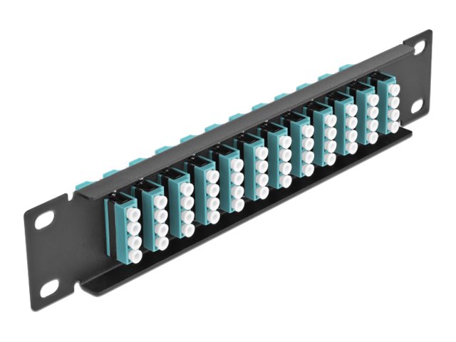 Delock Patch Panel - Schrankmontage - LC MM X 48 - Schwarz Aquamarin - 1U - 25.4 cm (10)