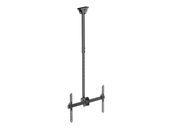Techly Befestigungskit (Deckenmontage Montageklammer Teleskopstange) - für Flachbildschirm - Stahl - Schwarz - Bildschirmgröße 94-178 cm (37-70)