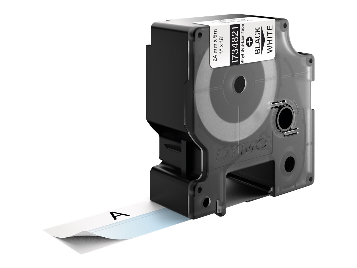 Dymo RhinoPRO Self Laminating - Vinyl - Schwarz auf Weiß - Rolle (2,4 cm x 5,5 m), Ansicht 3