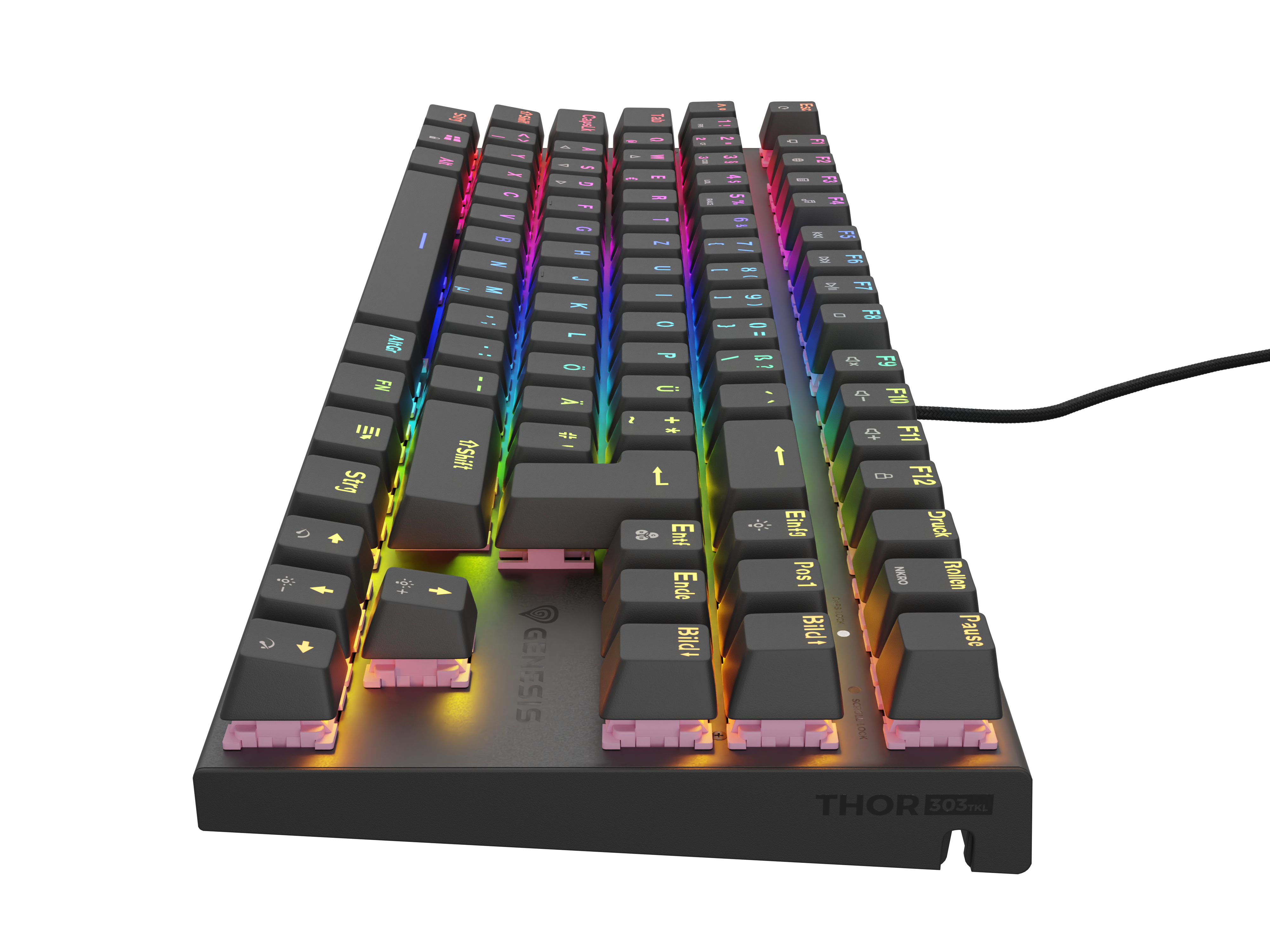 natec Gaming Tastatur Thor 303 TKL silent kabelgeb. - Tastatur - TL: Deutsch, QWERTZ, Ansicht 2