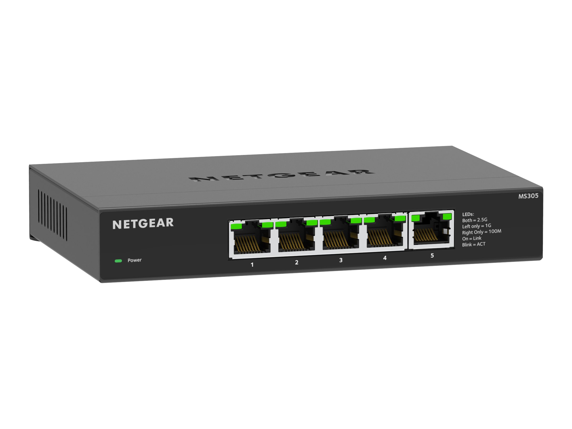 NETGEAR MS305 - Switch - Multi-Gigabit - unmanaged - 5 x 100/1000/2.5G - Desktop, wandmontierbar