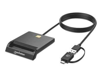 Manhattan SmartCard-Leser - USB-C, USB-A -