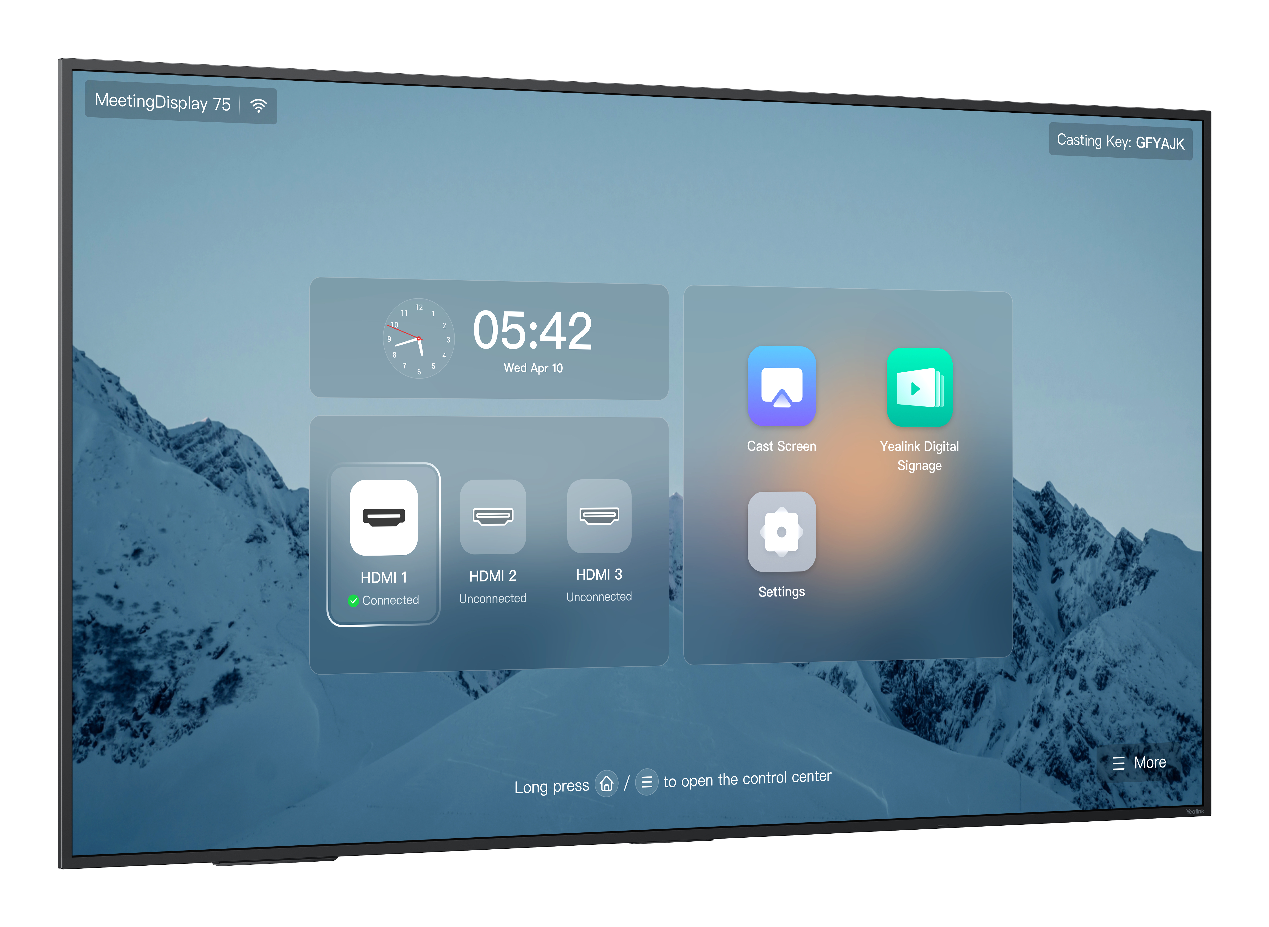 Yealink MeetingBoard 75 - 190 cm (75) Diagonalklasse LCD-Display mit LED-Beleuchtung - interaktiv - 4K UHD (2160p), Ansicht 2