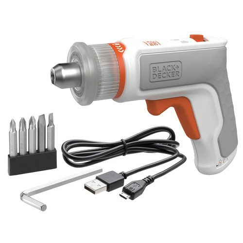 Black & Decker BCRTA01 - Elektrischer Schraubendreher - Pistolengriff - 1/4" - Grau - Orange - Weiß - 180 RPM - 5,5 Nm, Ansicht 2