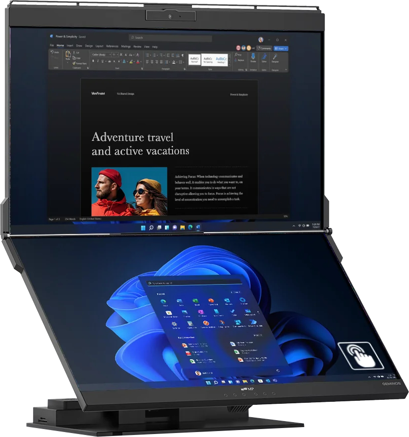 Mobile Pixels Geminos X - 61 cm (24) - 2560 x 1440 Pixel - Quad HD - Schwarz, Ansicht 2