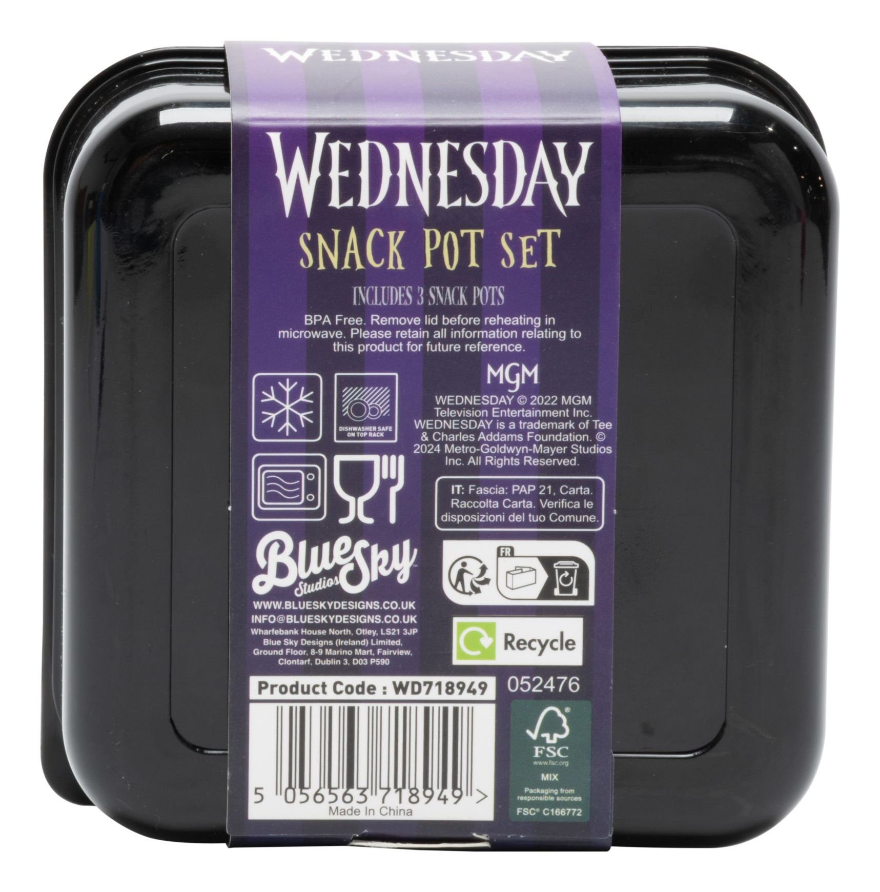 BLUE SKY Wednesday - 3 in 1 Snack Boxen, Ansicht 4