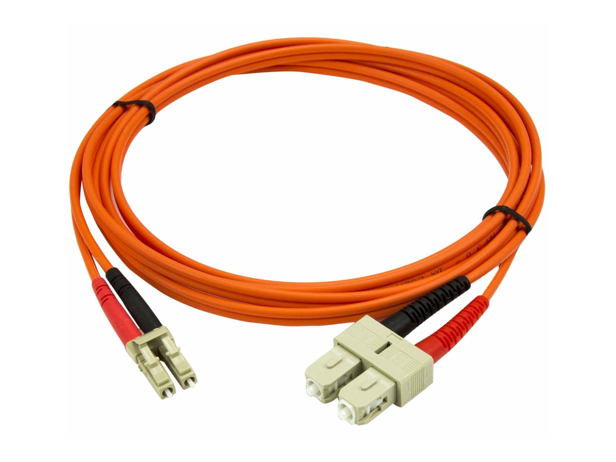 StarTech.com 2m Fiber Optic Cable - Multimode Duplex 50/125 - LSZH - LC/SC - OM2 - LC to SC Fiber Patch Cable - Netzwerkkabel - LC Multi-Mode (M)