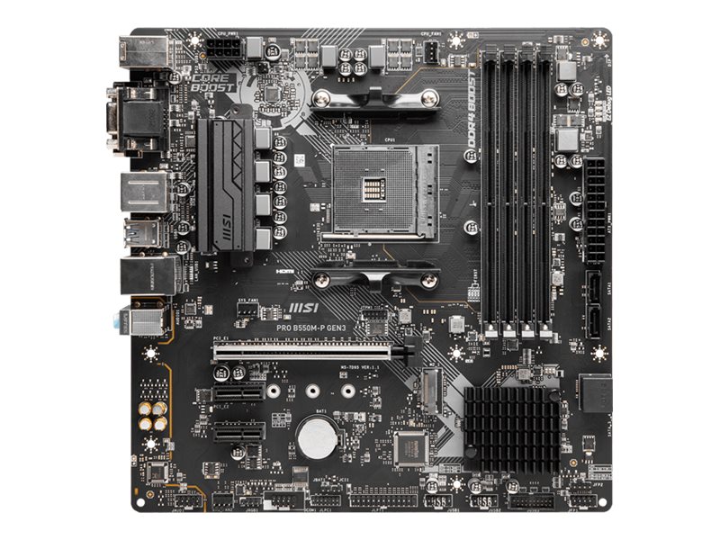 MSI PRO B550M-P GEN3 - Motherboard - micro ATX - Socket AM4 - AMD B550 Chipsatz - USB 3.2 Gen 1 - Gigabit LAN - Onboard-