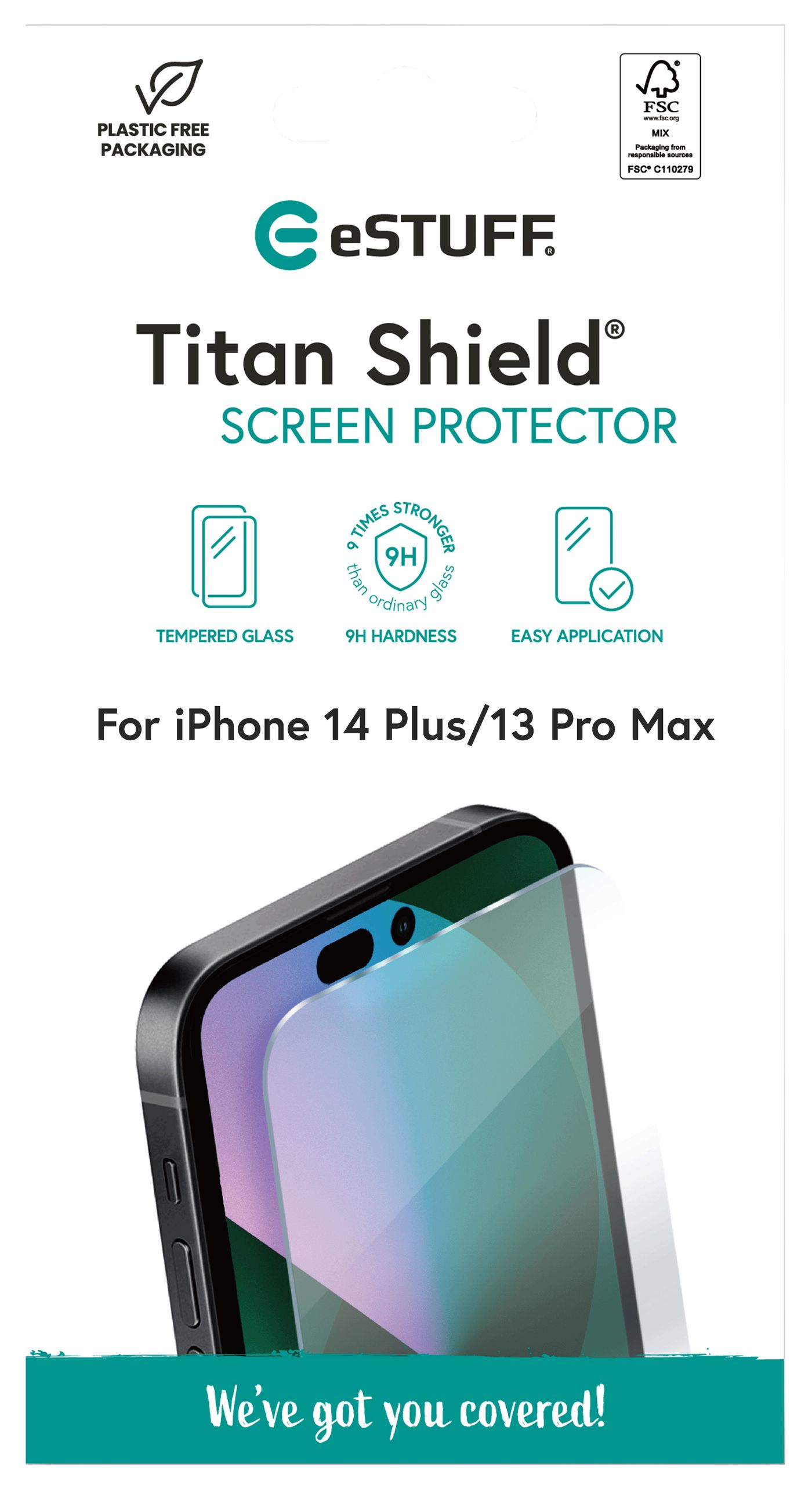 eSTUFF ES501370 - Apple - iPhone 14 Plus - iPhone 13 Pro Max - Kratzresistent - Transparent - 1 Stück(e), Ansicht 2