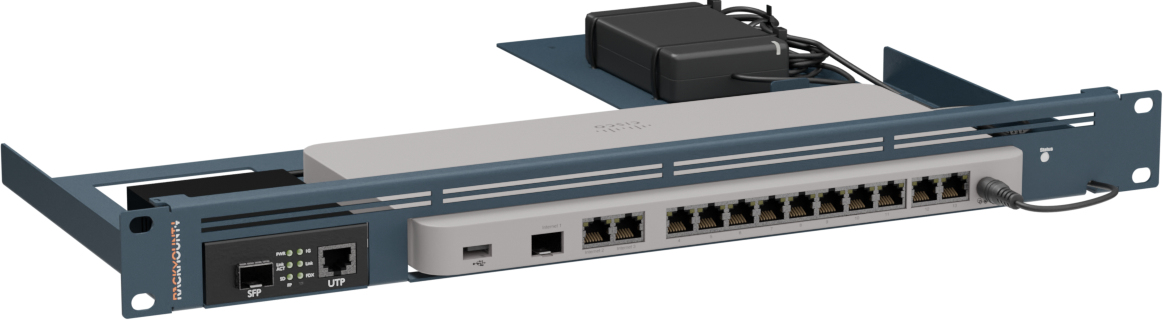 Rackmount.IT RM-CI-T24MC - Montagesatz für Netzwerkgeräte - Rack montierbar - cisco metallisch blau - 1U - 48.3 cm (19), Ansicht 2