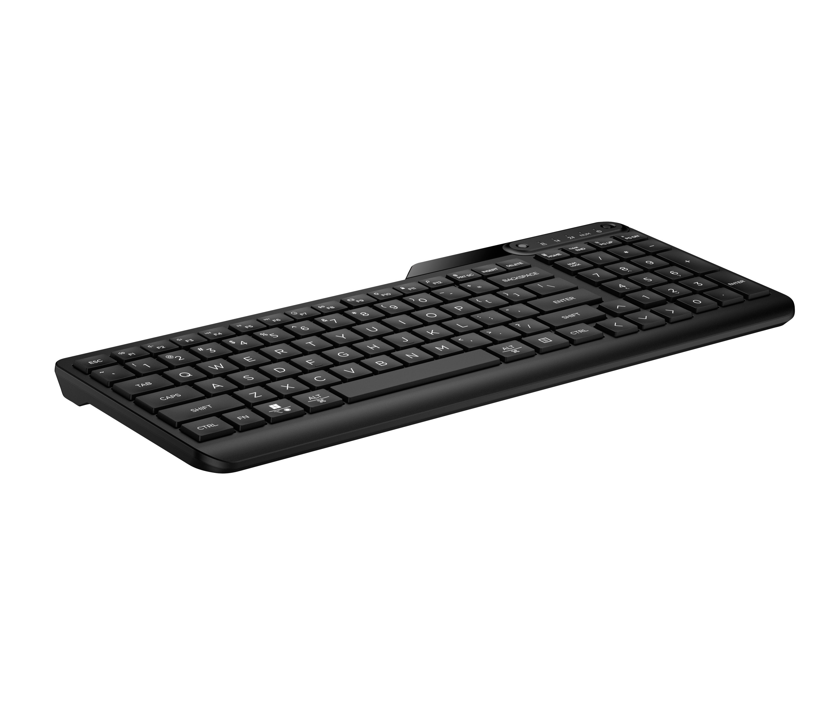 HP 475 - Tastatur - Dual-Mode, Multi-Device, kompakt, 2-Zonen-Layout, geringer Tastenhub - TL: Nordisch, QWERTY, Ansicht 2