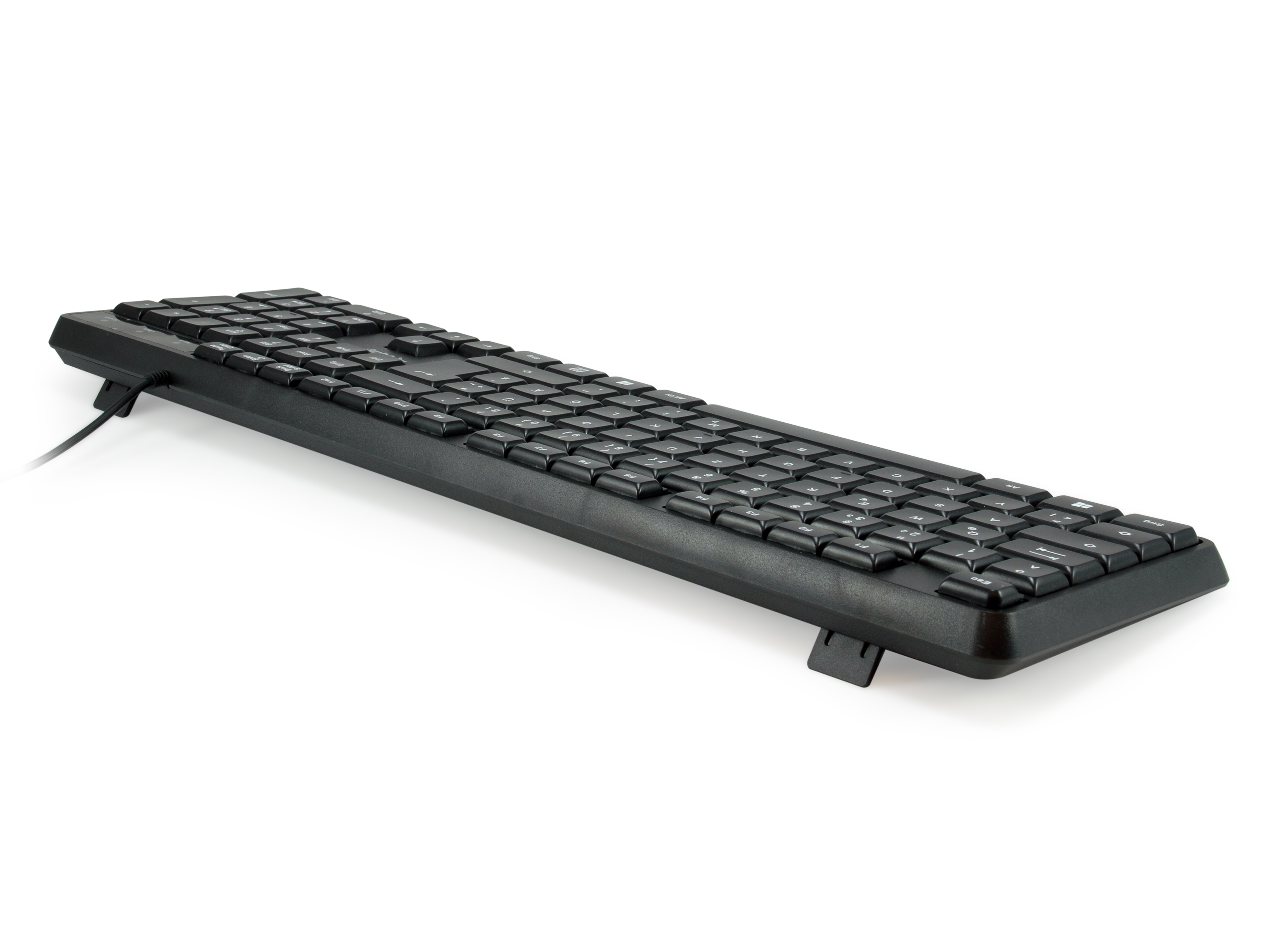 Equip Kabelgebundene USB Tastatur - Volle Größe (100%) - Kabelgebunden - USB -Schwarz - TL: US, QWERTY, Ansicht 3