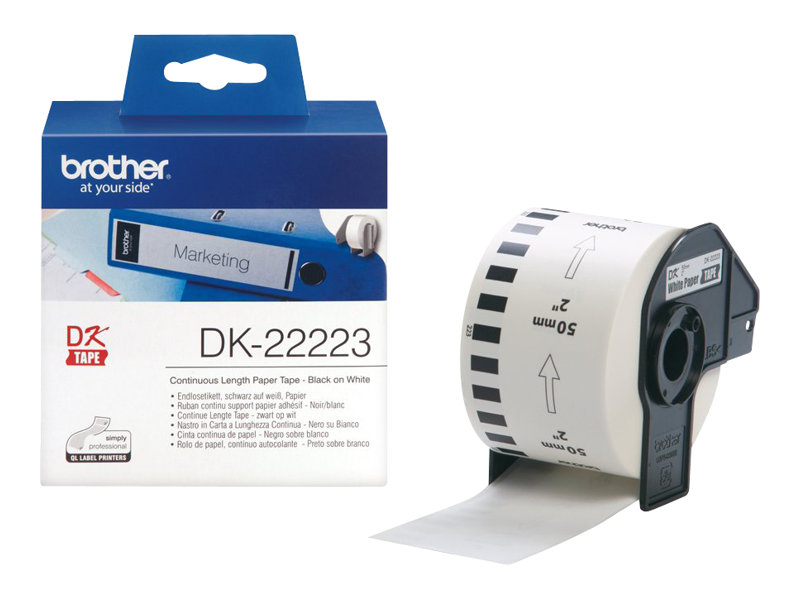 Brother DK-22223 - Papier - Schwarz auf Weiß - Rolle (5 cm x 30,5 m), Ansicht 3