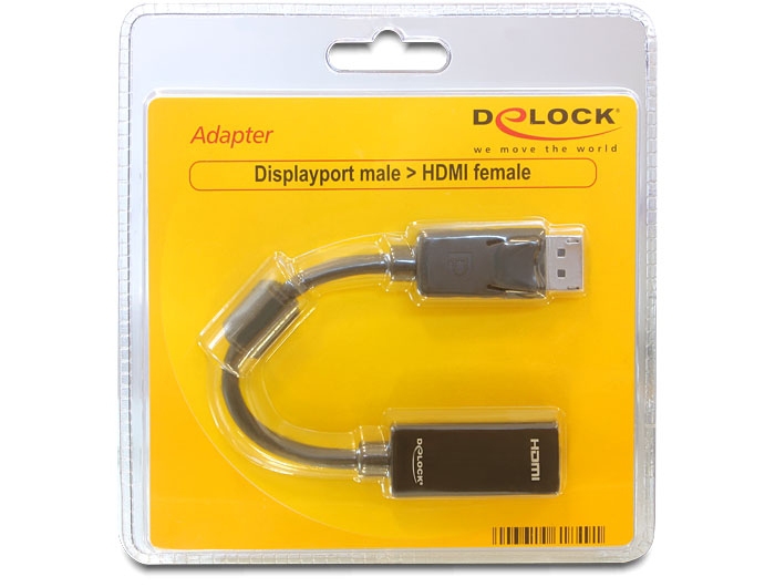 Delock Adapter Displayport male > HDMI female, Ansicht 3