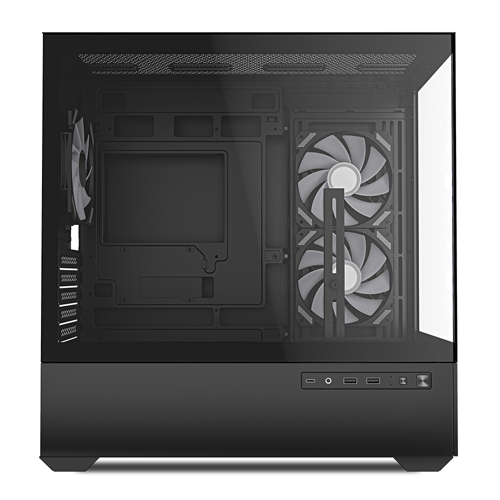 Sharkoon Gehäuse MK6 RGB Micro-ATX 1x Glas schwarz - Midi/Minitower - ATX, Ansicht 4
