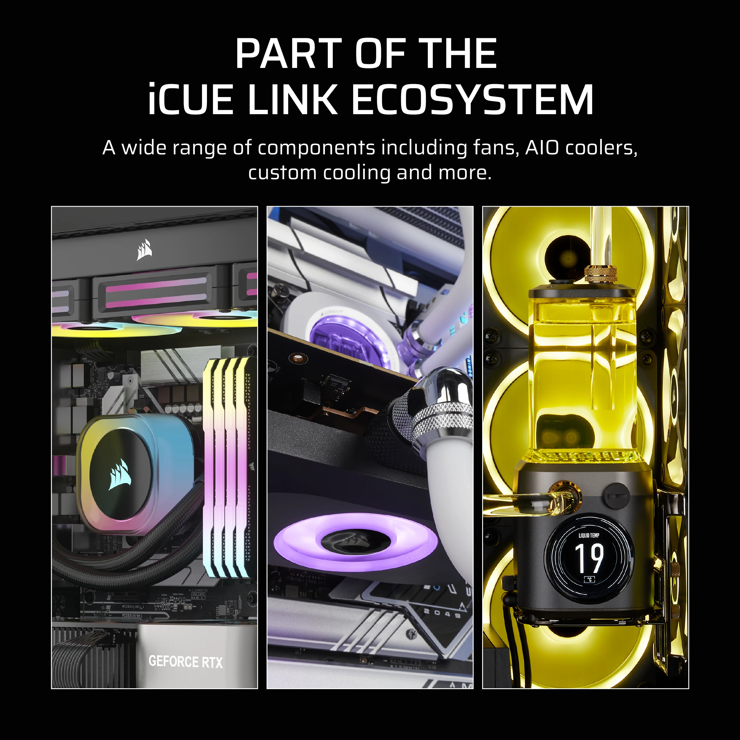 Corsair iCUE Link RX140 MAX Starter Kit - Gehäuselüfter - 140 mm (Packung mit 2), Ansicht 4