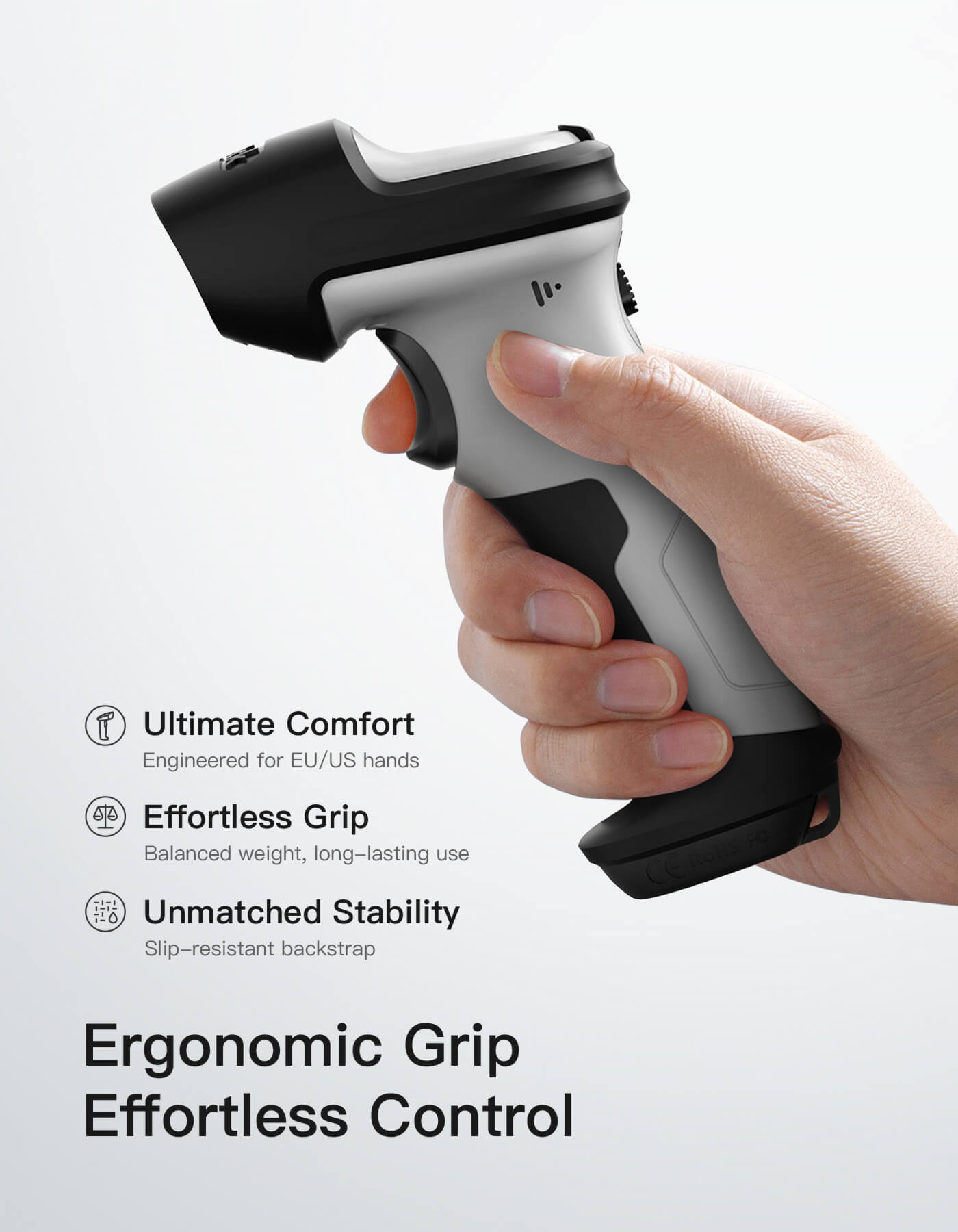 Inateck Barcodescanner 72 gray[BCST-72_gray] - Barcode-Scanner, Ansicht 4