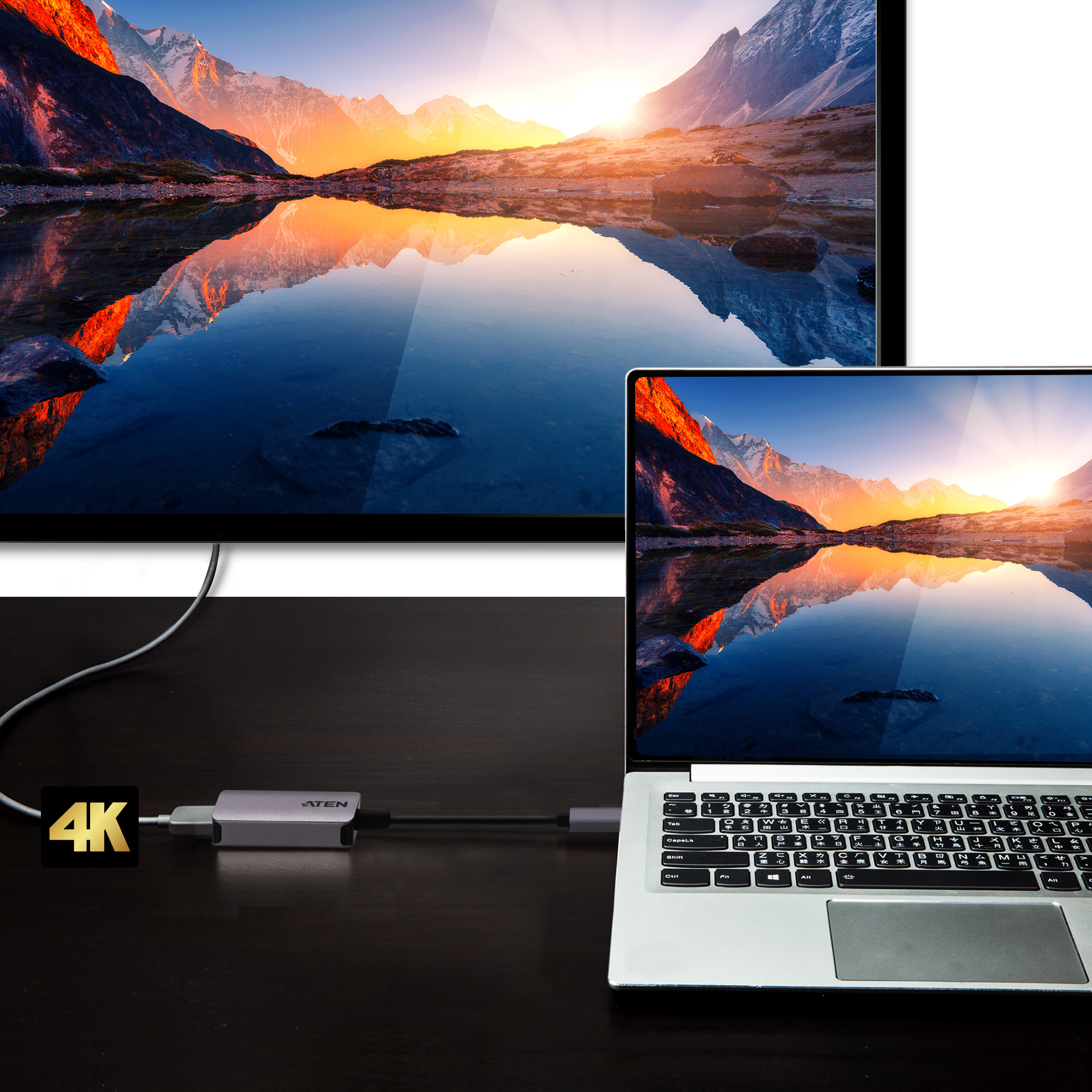 ATEN UC3008A1 - Video- / Audio-Adapter - USB-C (M), Ansicht 4