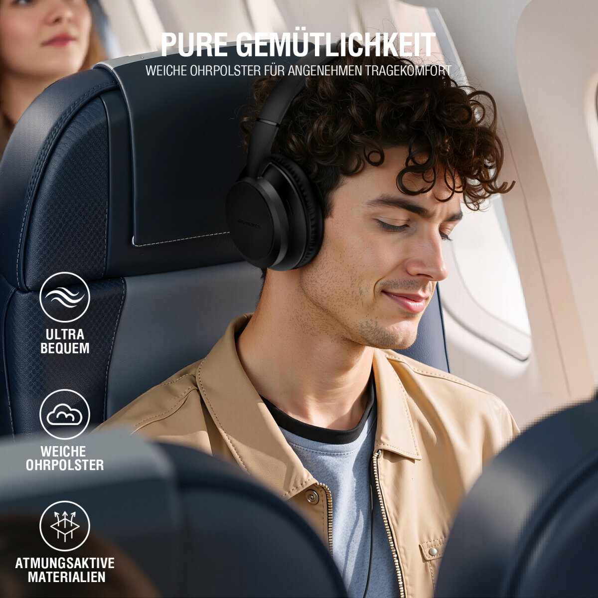4smarts Over-Ear Bluetooth Kopfhörer SkyBuds Wave schwarz - Kopfhörer, Ansicht 4