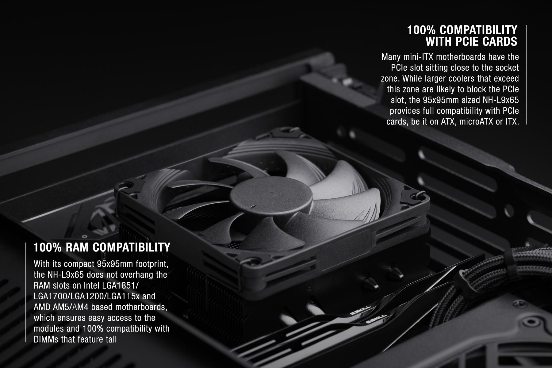 Noctua chromax.black NH-L9x65 - Prozessor-Luftkühler - (für: LGA1150, LGA1151, LGA1155, LGA1156, LGA1200, LGA1700,...), Ansicht 4