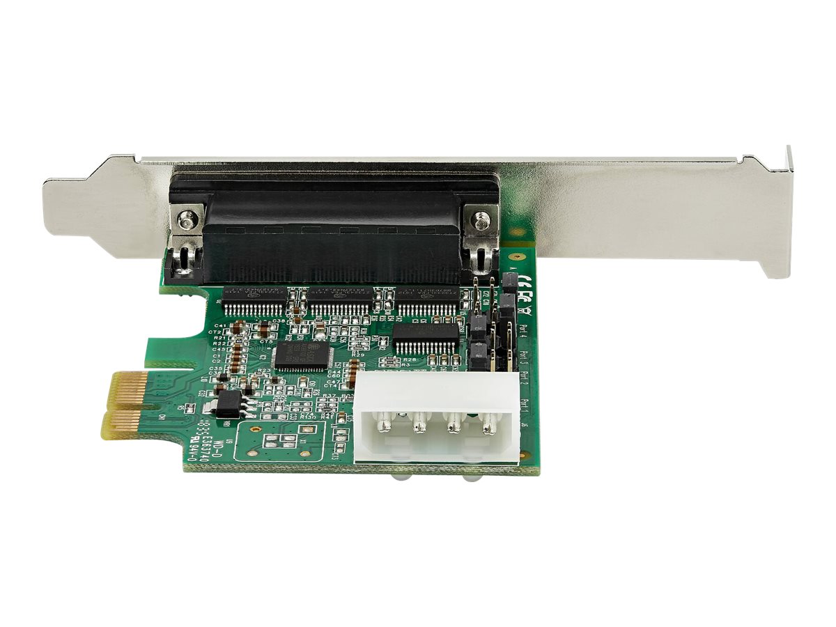 StarTech.com Startech 4 Port Serielle PCI Express RS232 Adapter Karte - PCIe RS232 Serielle Host Controller Karte - PCIe auf Serielle DB9 Karte - 16950 UART - Erweiterungskarte - Windows & Linux (PEX4S953)