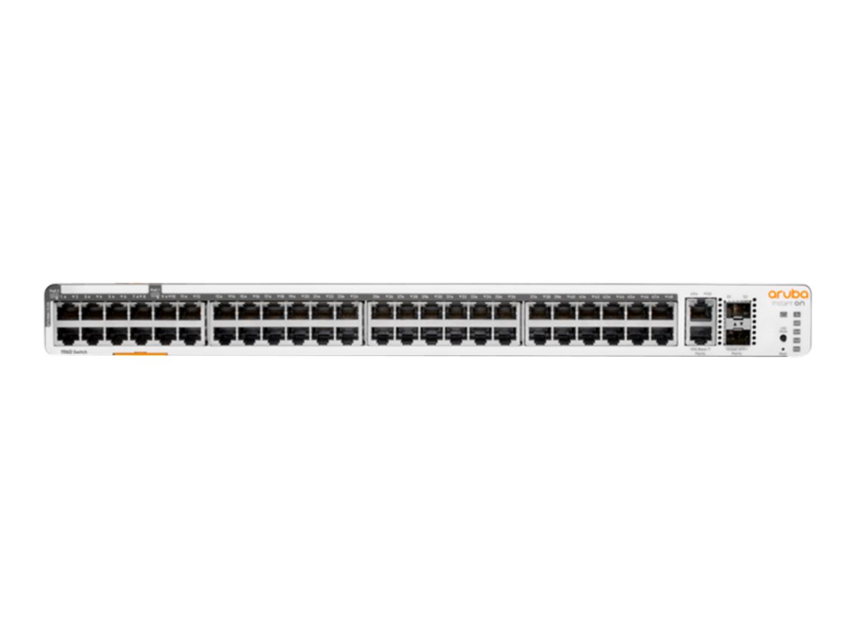 HPE Aruba Instant On 1960 48G 40p Class4 8p Class6 PoE 2XGT 2SFP+ 600W Switch - Switch - managed - 48 x 10/100/1000 + 2 