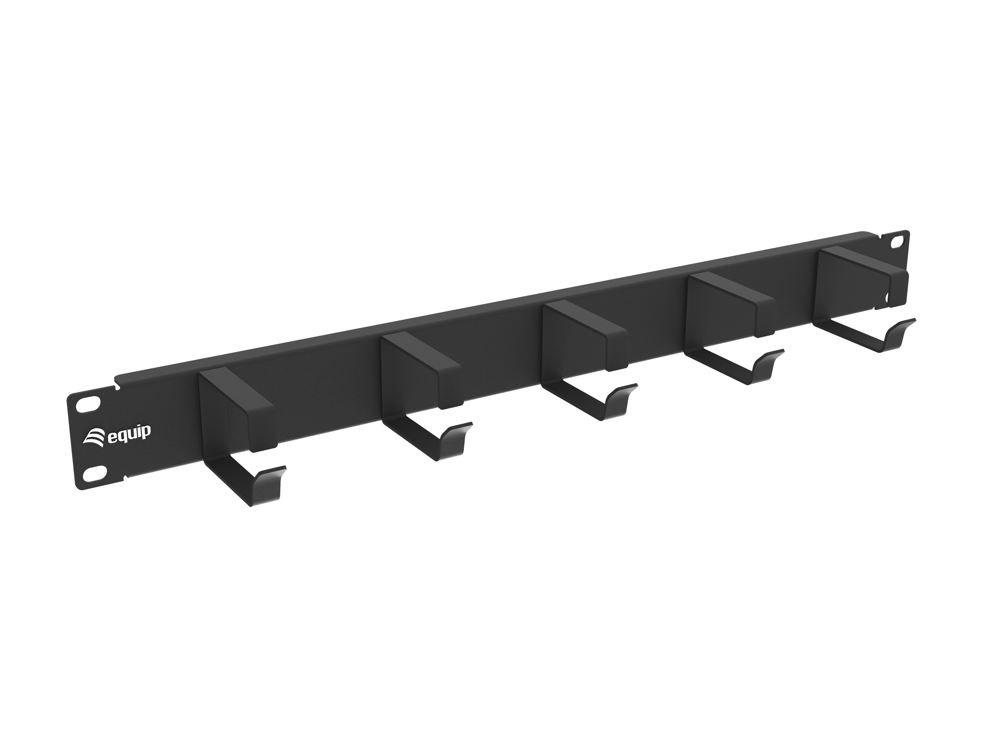 Equip 19 Kabelmanagement 5xMetallringe Plastik 1U RAL9005, Ansicht 2