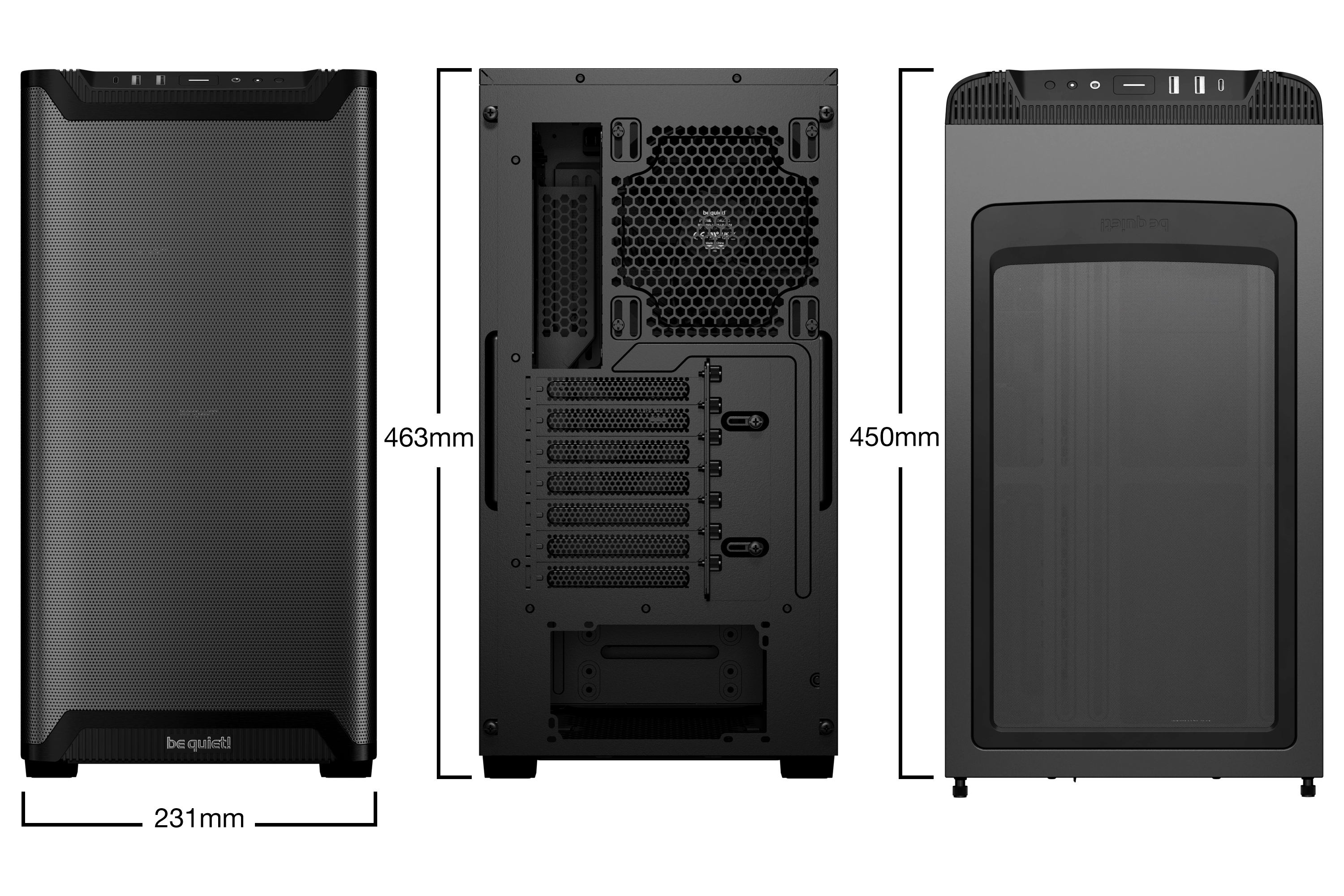 Be Quiet! ! PURE BASE 501 Airflow Black, Ansicht 3