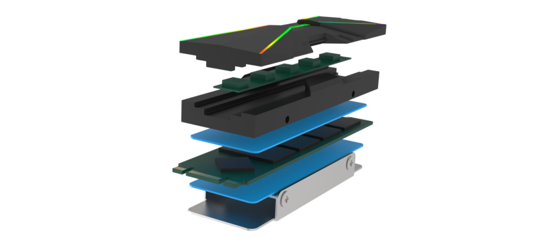 Xilence Solid State Drive Kühlkörper, Ansicht 4