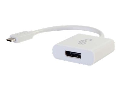C2G USB C to DisplayPort Adapter Converter - USB Type C to DisplayPort White