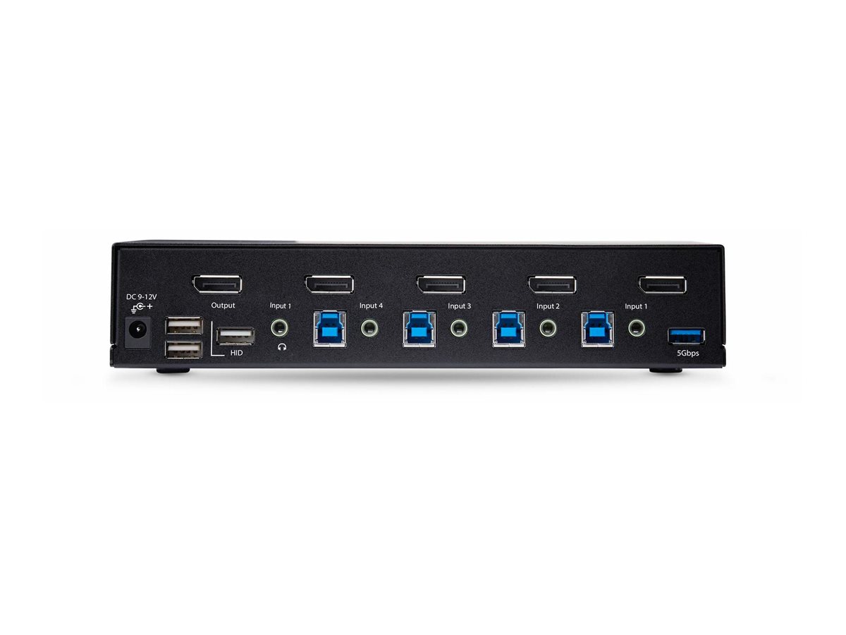 StarTech.com 4-Port DisplayPort 1.4 KVM Switch 8K 60Hz  4K 144Hz 2x USB 3.0 Ports 4x USB 2.0 Ports Hotkey Switching TAA Compliant (D86A2-4-PORT-8K-KVM)
