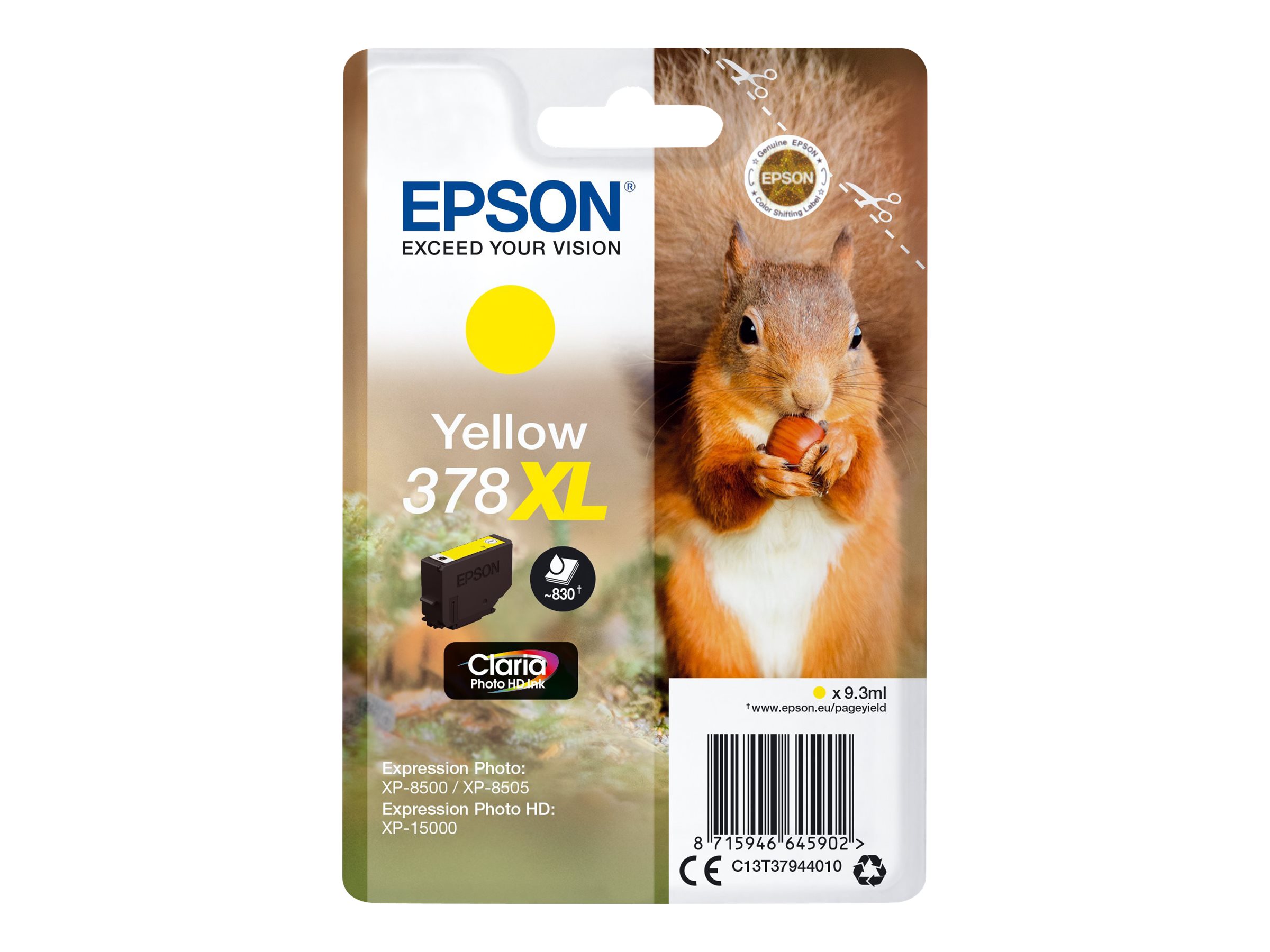 Epson 378XL - 9.3 ml - XL - Gelb - original