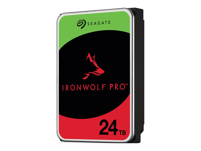 Seagate IronWolf Pro ST24000NT002 - Festplatte - 24 TB - intern - 3.5" (8.9 cm) - SATA 6Gb/s - 7200 rpm - Puffer: 512 MB - mit 3 Jahre Seagate Rescue Datenwiederherstellung