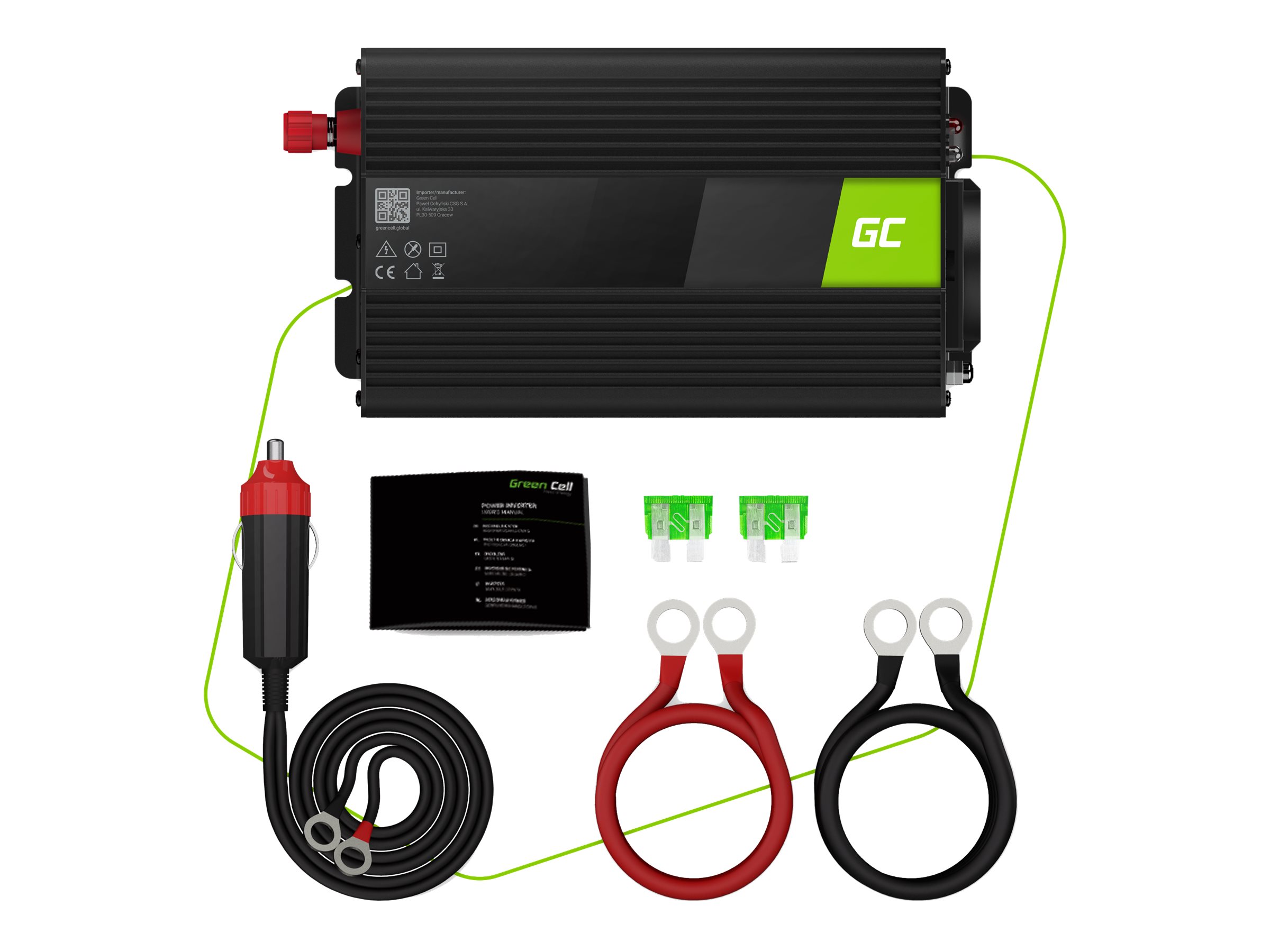 Green Cell Voltage Car Inverter 12V to 230V 500W/1000W, Ansicht 3