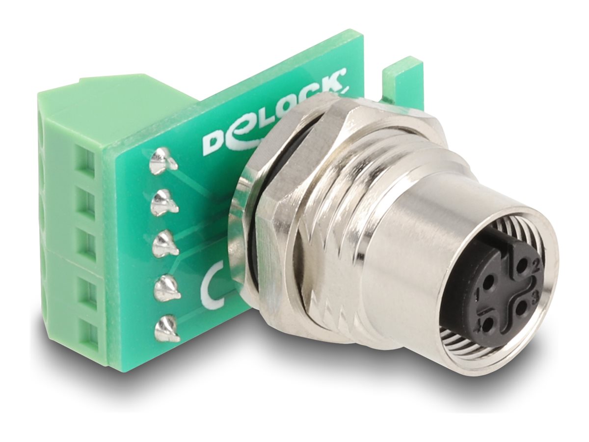 Delock Netzwerkadapter - M12-A 4-polig (W)