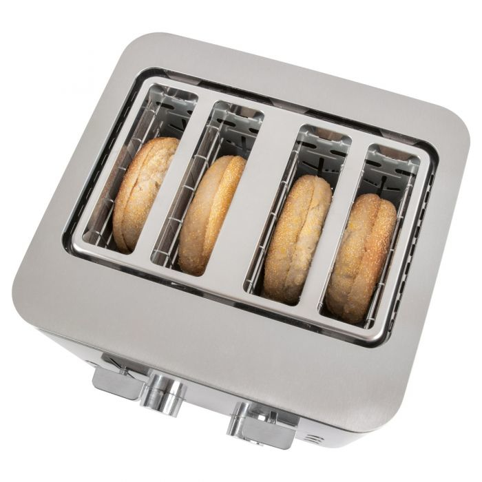 Clatronic 4-Scheiben-Toaster PC-TA 1252 edelstahl Edelstahlgehäuse 2, Ansicht 4