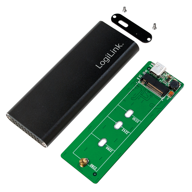 LogiLink Speichergehäuse - M.2 - M.2 Card - USB 3.1 (Gen 2), Ansicht 2