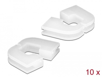 Delock Cable bushing rectangular - hole diameter 4.6 x 4.6 mm - Kabelbuchse - Natural (Packung mit 10)