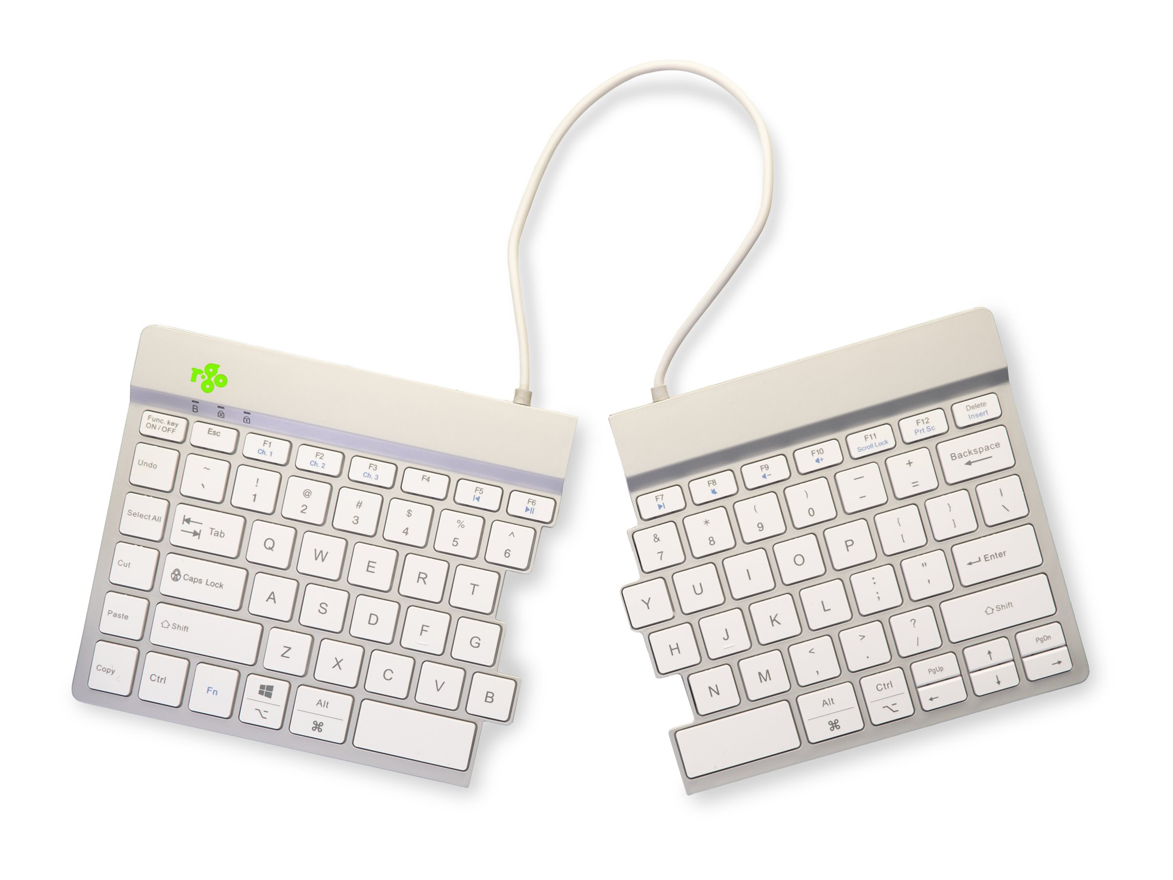 R-Go Ergonomische Tastatur Split break - Tastatur - TL: US, QWERTY - Weiß, Ansicht 3