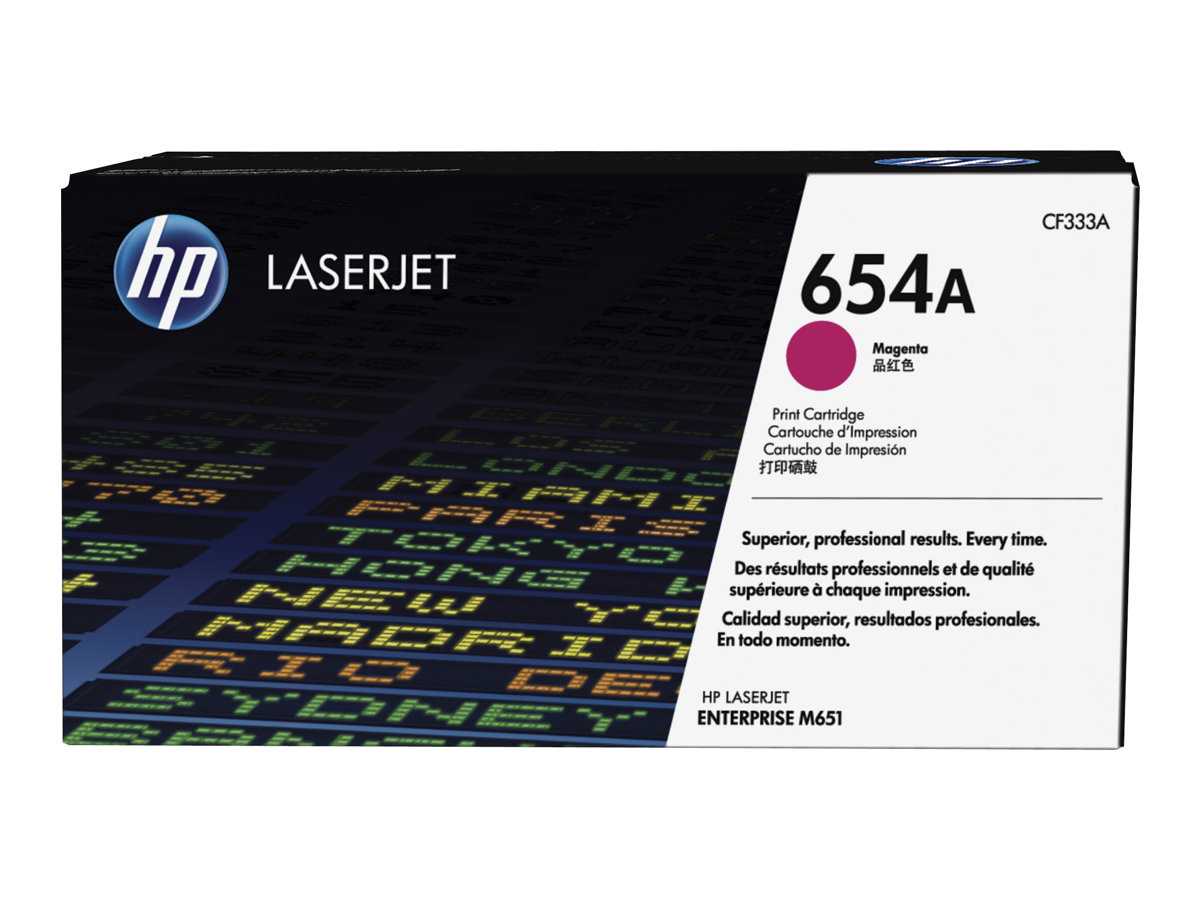 HP 654A - Magenta - original - LaserJet - Tonerpatrone (CF333A) - für Color LaserJet Enterprise M651dn, M651n, M651xh; Color LaserJet Managed M651dnm, M651xhm