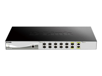 D-Link DXS 1210-12SC - Switch - Smart - 10 x 10 Gigabit SFP+ + 2 x combo 10 Gigabit SFP+RJ-45