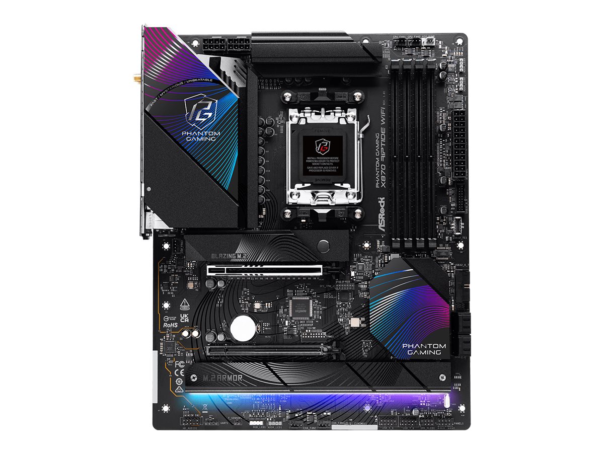 ASRock Phantom Gaming X870 RIPTIDE WiFi - Motherboard - ATX - Socket AM5 - AMD X870 Chipsatz - USB4, USB 3.2 Gen 1, USB 