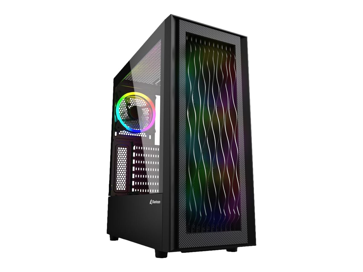 Sharkoon RGB Wave - Tower - ATX - Seitenteil mit Fenster (gehärtetes Glas)