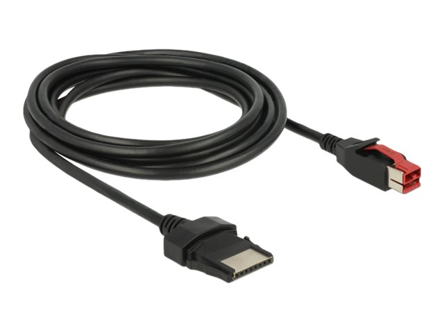 Delock - Powered USB-Kabel - USB PlusPower (24 V) (M) zu 8 PIN (1x8) (M) - 24 V - 3 m - Schwarz